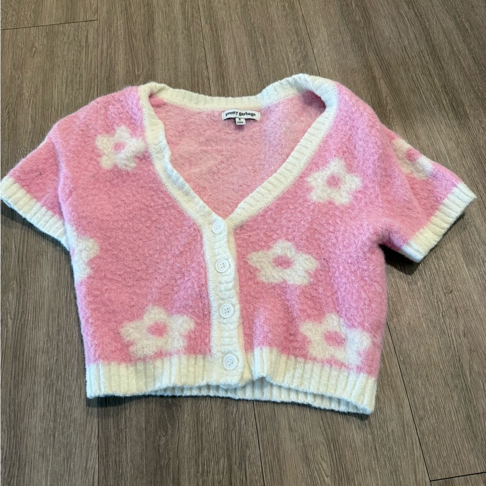 Pink Floral Crop Top